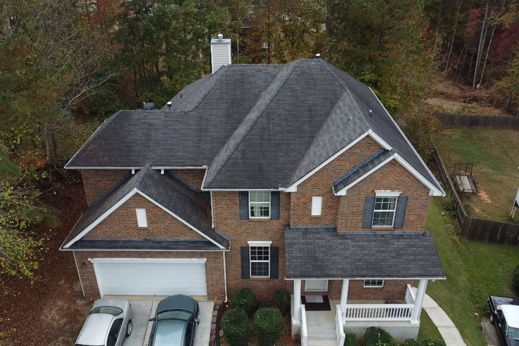 Severe structural roof rot and water-damaged decking on a Douglasville GA home.